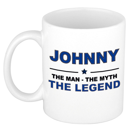 Johnny The man, The myth the legend cadeau koffie mok / thee beker 300 ml