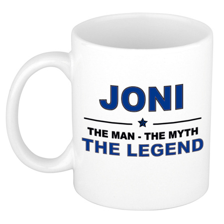 Joni The man, The myth the legend cadeau koffie mok / thee beker 300 ml
