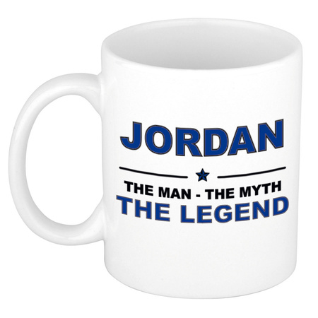 Jordan The man, The myth the legend cadeau koffie mok / thee beker 300 ml