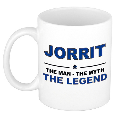 Jorrit The man, The myth the legend cadeau koffie mok / thee beker 300 ml
