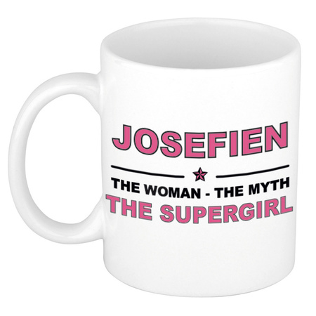 Josefien The woman, The myth the supergirl cadeau koffie mok / thee beker 300 ml