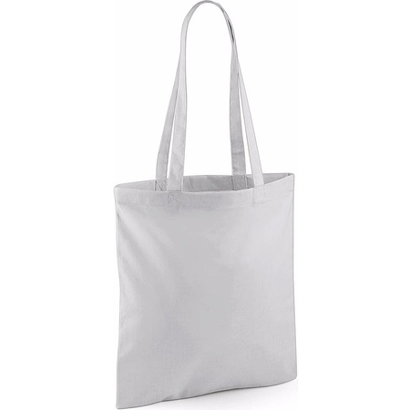 Cotton tote bag light grey 42 x 38 cm