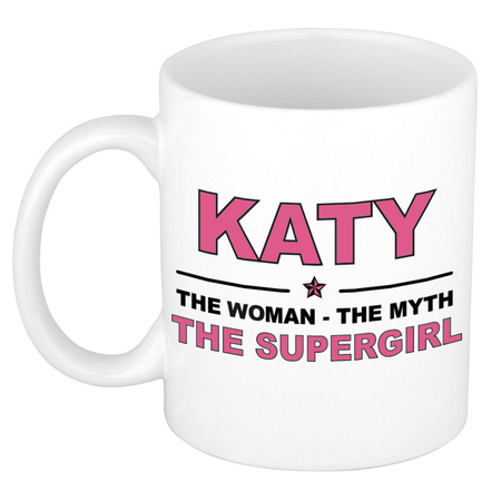 Katy The woman, The myth the supergirl cadeau koffie mok / thee beker 300 ml