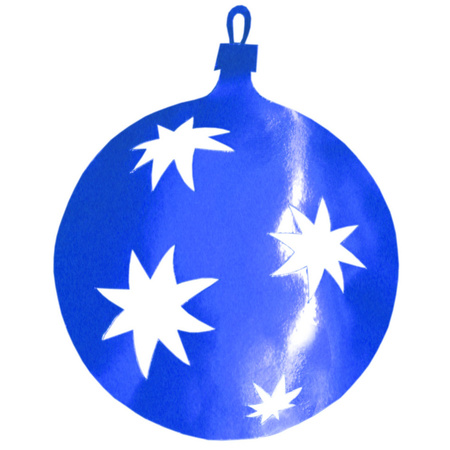 Christmas ball hang decoration blue 30 cm