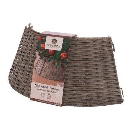 Tree skirt/basket grey D57 x H28 cm for a tree of 120-180 cm