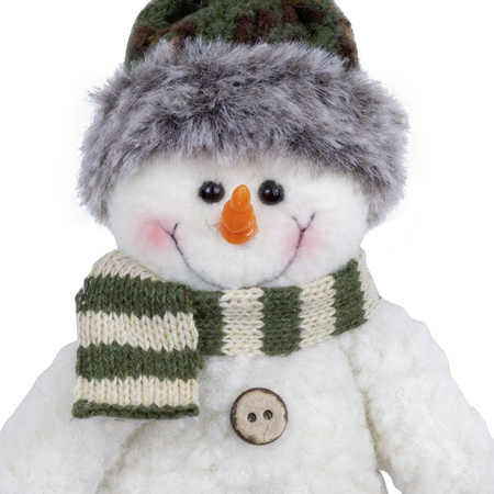 Kersthanger/kerstornament sneeuwpop knuffeltje - 15 cm - pluche