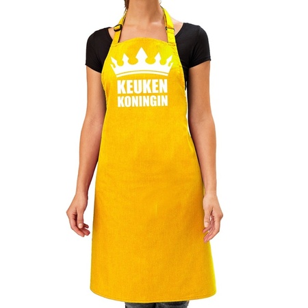 Keuken koningin apron yellow Ladies / Mothers day
