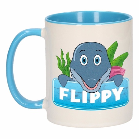 Flippy mug blue / white 300 ml