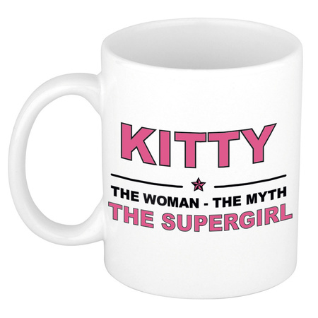 Kitty The woman, The myth the supergirl cadeau koffie mok / thee beker 300 ml