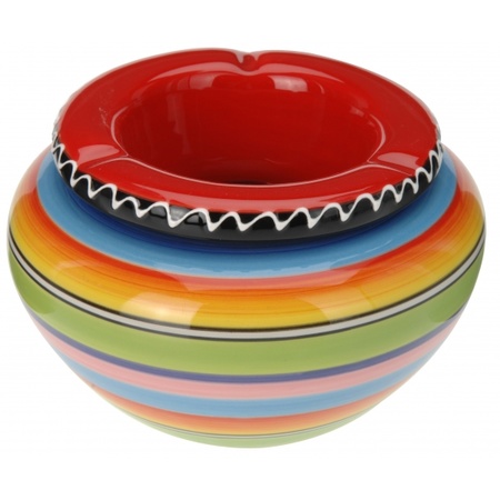 Colorful ashtray red 14 cm