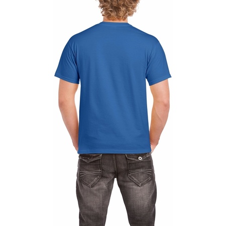 Kobaltblauw katoenen shirt voor volwassenen
