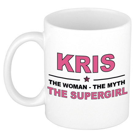 Kris The woman, The myth the supergirl cadeau koffie mok / thee beker 300 ml