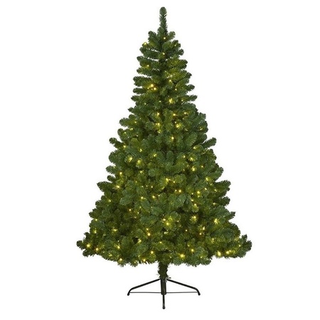 Kunst kerstboom Imperial Pine met verlichting 180 cm inclusief opbergzak