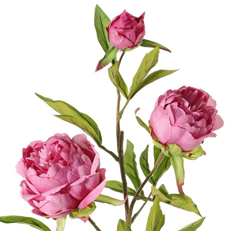 Kunstbloem pioenroos Spring Dream - roze - 73 cm - kunststof