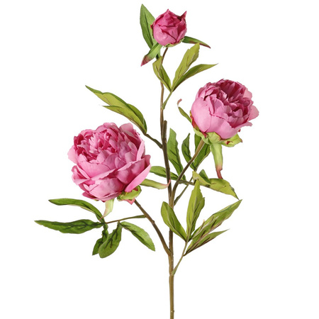 Kunstbloem pioenroos Spring Dream - roze - 73 cm - kunststof