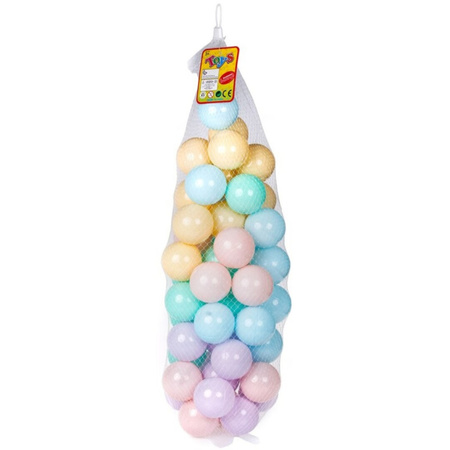 Kunststof ballenbak ballen 100x stuks 6 cm pastel kleuren