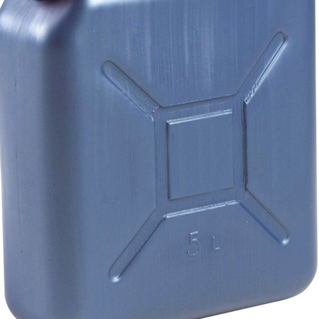 Kunststof jerrycan blauw voor brandstof 5 liter L24 x B11 x H30 cm