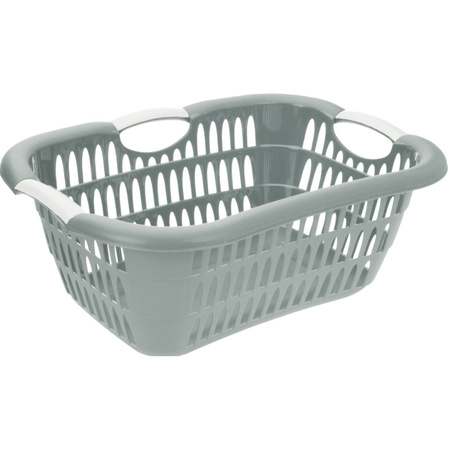 Plastic laundry basket green 15 liters L40 x B30 x H20 cm
