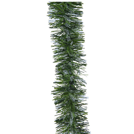 Christmas decoration - plastic baubles 25x pcs 6 cm - incl. 2x garlands - dark green