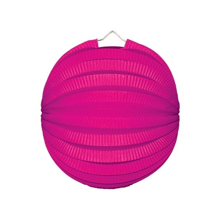 Lampion - fuchsia roze - 22 cm - papier