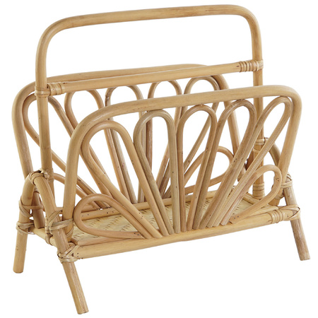 Magazines/papers rack - next to chairs - natural - rattan - 44 x 27 x 41 cm