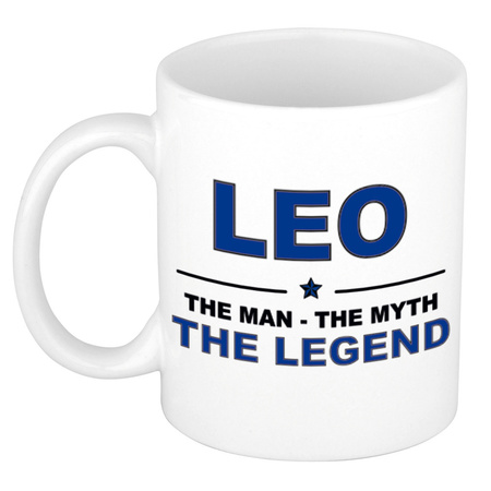 Leo The man, The myth the legend cadeau koffie mok / thee beker 300 ml