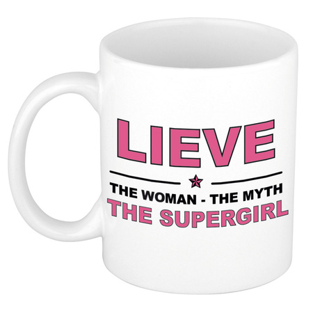 Lieve The woman, The myth the supergirl cadeau koffie mok / thee beker 300 ml