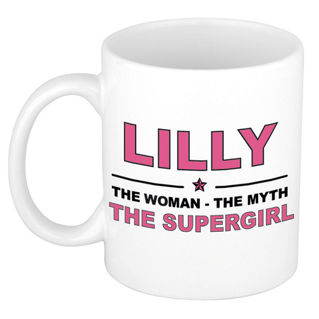 Lilly The woman, The myth the supergirl cadeau koffie mok / thee beker 300 ml