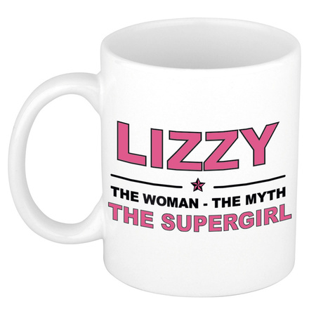 Lizzy The woman, The myth the supergirl cadeau koffie mok / thee beker 300 ml