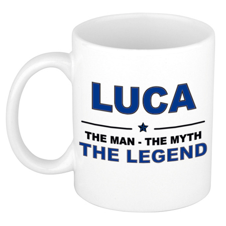 Luca The man, The myth the legend cadeau koffie mok / thee beker 300 ml