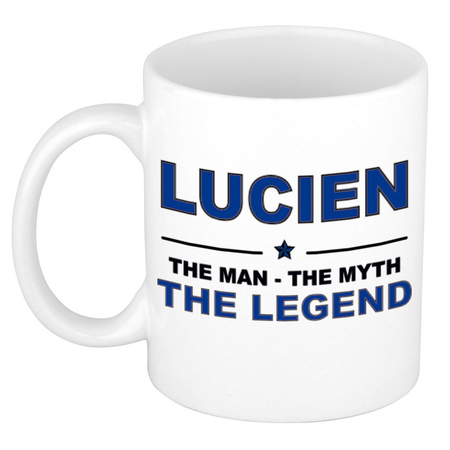 Lucien The man, The myth the legend cadeau koffie mok / thee beker 300 ml