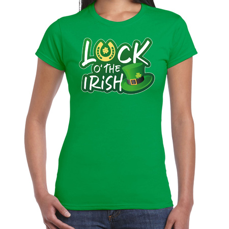Luck of the Irish  / St. Patricks Day t-shirt green women