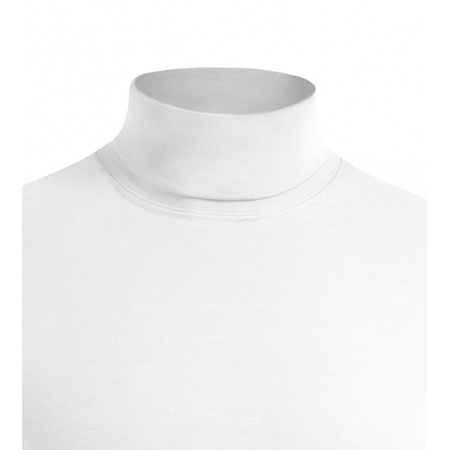 Luxury white turtle-neck t-shirt 