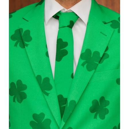 Green business suit Saint Patricks Day