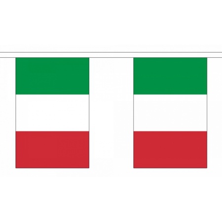 Italie vlaggen versiering set binnen/buiten 2-delig
