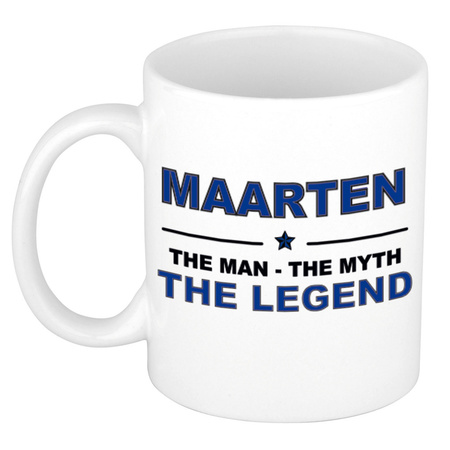 Maarten The man, The myth the legend cadeau koffie mok / thee beker 300 ml