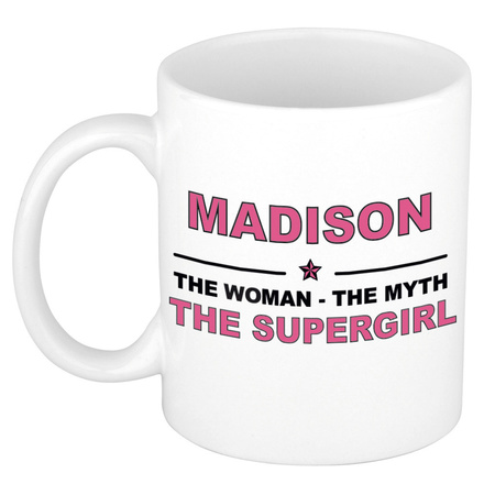 Madison The woman, The myth the supergirl cadeau koffie mok / thee beker 300 ml