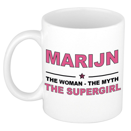 Marijn The woman, The myth the supergirl cadeau koffie mok / thee beker 300 ml