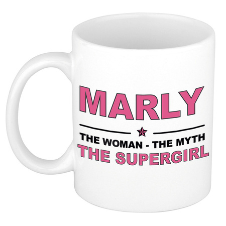 Marly The woman, The myth the supergirl cadeau koffie mok / thee beker 300 ml