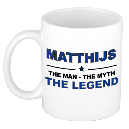 Matthijs The man, The myth the legend cadeau koffie mok / thee beker 300 ml