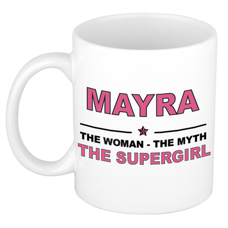 Mayra The woman, The myth the supergirl cadeau koffie mok / thee beker 300 ml