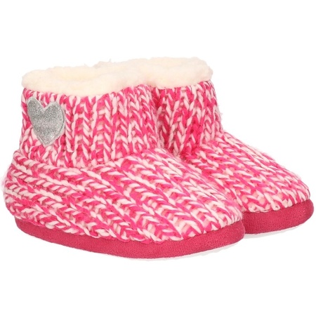 Girls high slippers with heat pink size 29-30