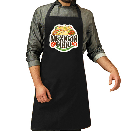 Mexican food apron black for men
