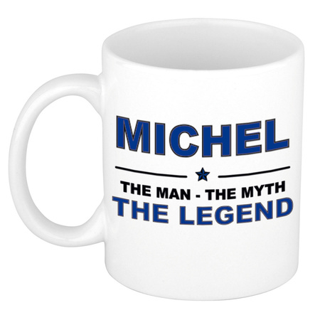 Michel The man, The myth the legend cadeau koffie mok / thee beker 300 ml