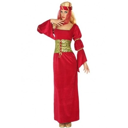 Middeleeuwse prinses/jonkvrouw verkleed kostuum voor dames Middeleeuwse kleding Bellatio warenhuis