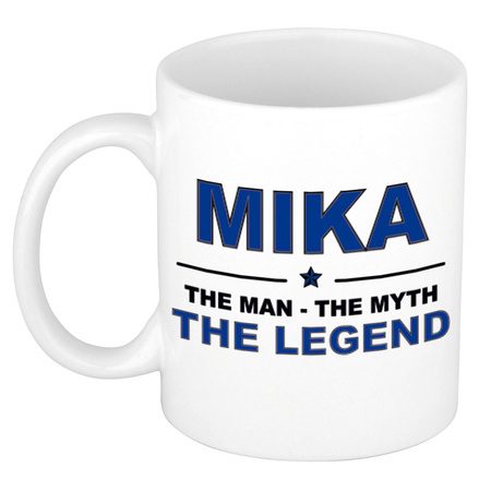 Mika The man, The myth the legend cadeau koffie mok / thee beker 300 ml