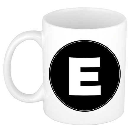 Letter E coffee mug / tea cup 300 ml