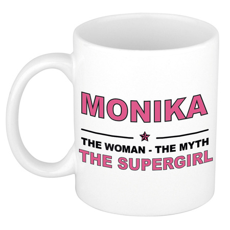 Monika The woman, The myth the supergirl cadeau koffie mok / thee beker 300 ml
