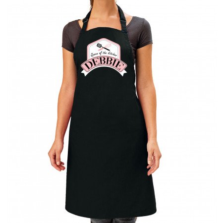 Queen of the kitchen Debbie apron black for women