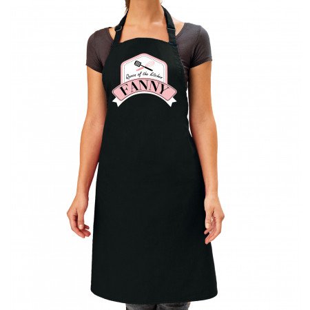 Queen of the kitchen Fanny apron black for women